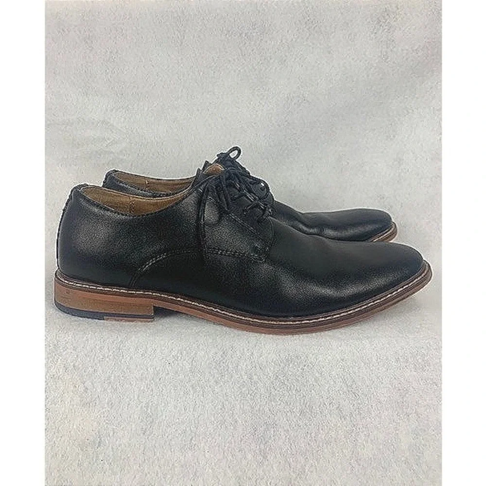 J75 Jump Men's Pablano Black Lace Up Oxford Dress Shoes Size 9.5